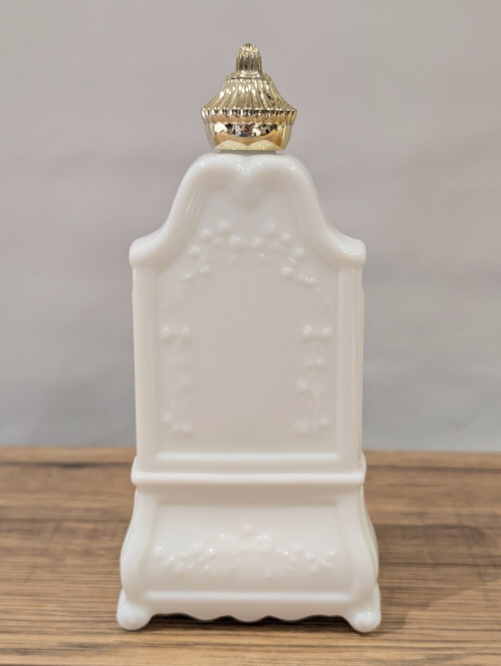 Vintage Milk Glass Armoire Decanter From Avon - Picture 2 of 3